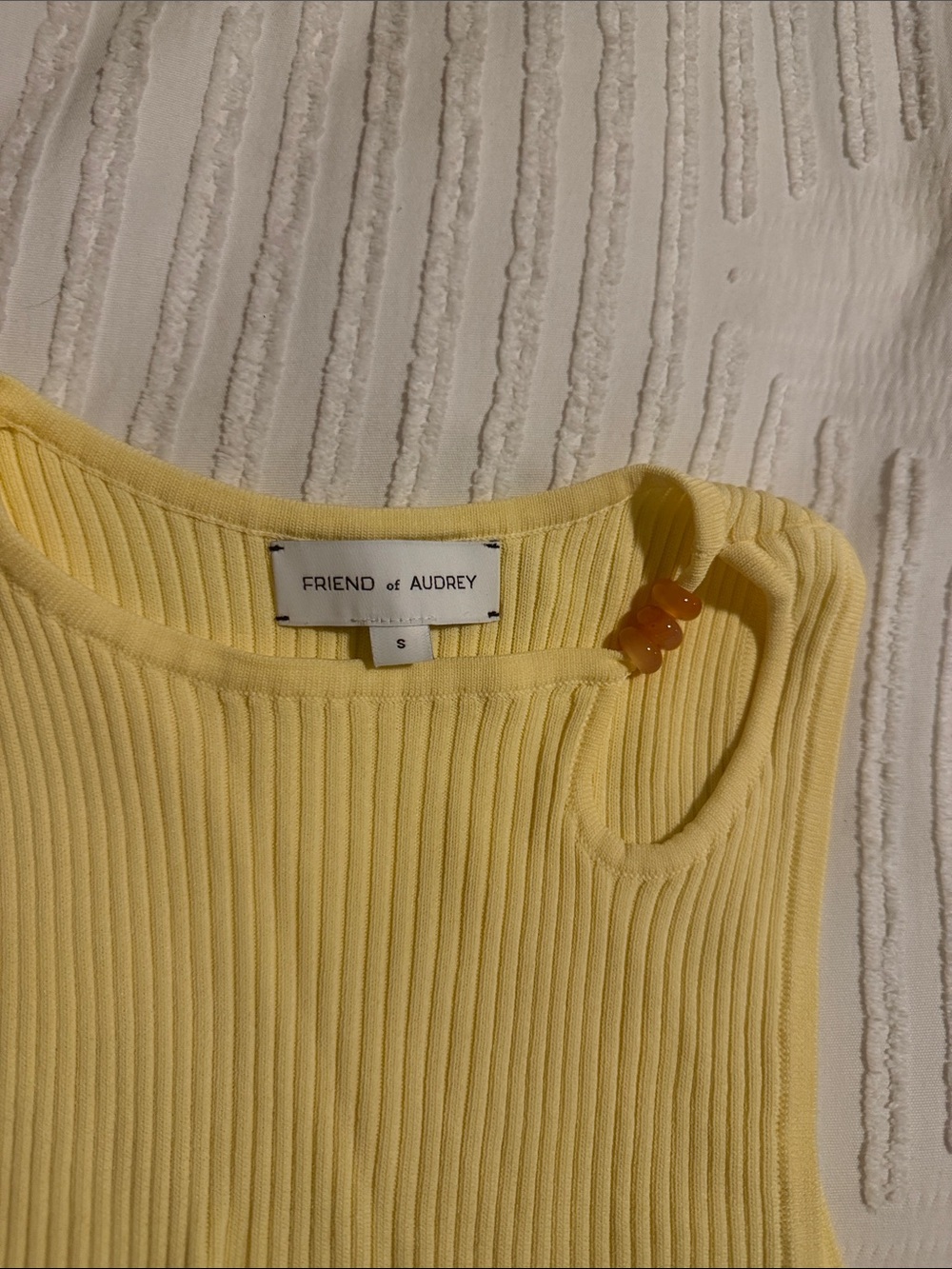 Yellow Ribbed Tank Top - Picture 2 of 6